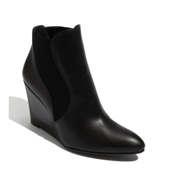 Stuart Weitzman Shoes - 👀 Stuart Weitzman Fjord Wedge Leather Bootie Sz 9